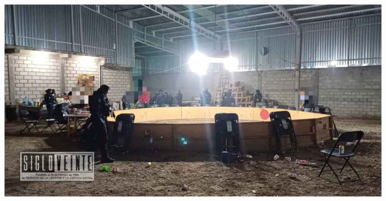 La SSP, SEDENA y Policía Municipal desalojan palenque clandestino en Zitácuaro