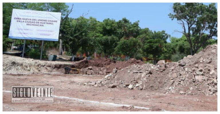 La construcción del Centro de Salud Mental de Huetamo presenta un avance del 38%, beneficiará a más de 118 mil habitantes de la región de Tierra Caliente