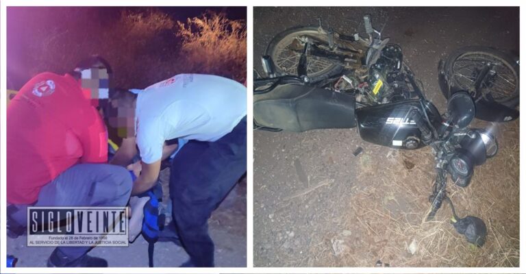 Motociclista hospitalizado tras ser impactado por vehículo en la carretera Huetamo-Purechucho
