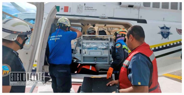 Por complicaciones de salud, trasladan de Huetamo a Morelia a una recién nacida