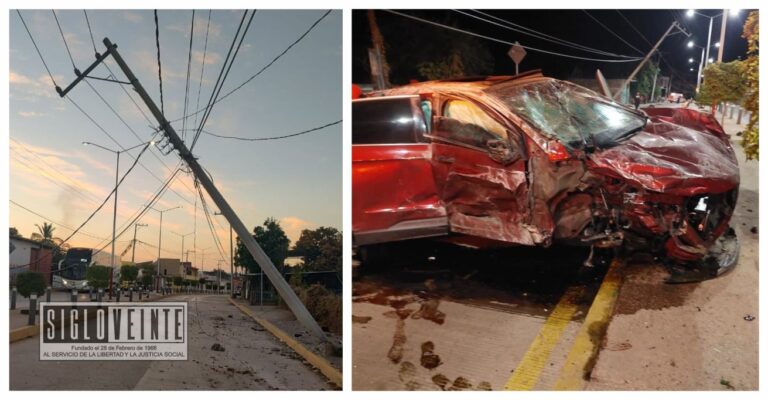 Tres personas resultan lesionadas por accidente en la Avenida Madero Norte de Huetamo