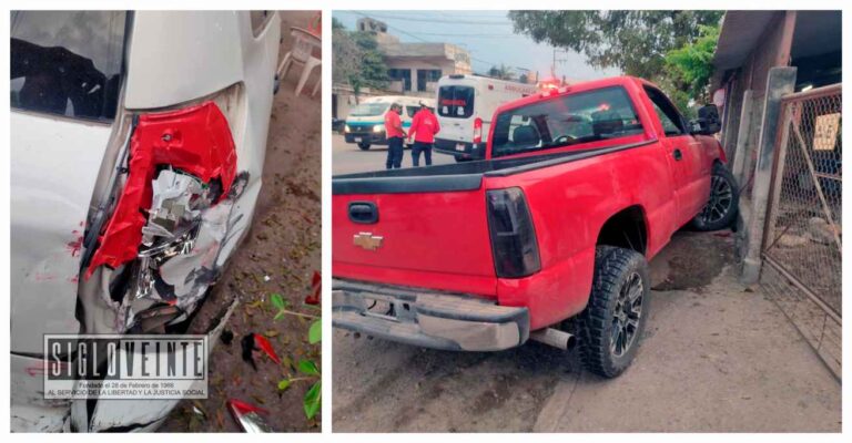 Camioneta Chevrolet le pega a una Toyota que estaba estacionada en el Libramiento Batallón Huetamo