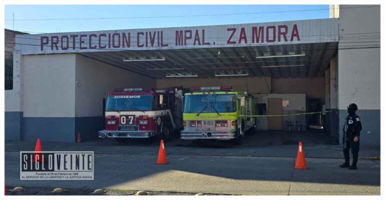 Ataque armado a instalaciones de Protección Civil Municipal de Zamora deja dos bomberos heridos