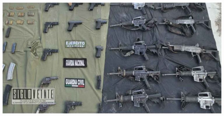 En Churumuco, fuerzas federales y estatales aseguran 23 armas de fuego y municiones