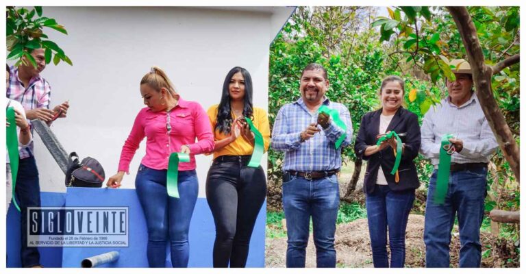 Entrega el presidente municipal de Juárez un tanque de almacenamiento de agua potable en comunidad de La Escondida