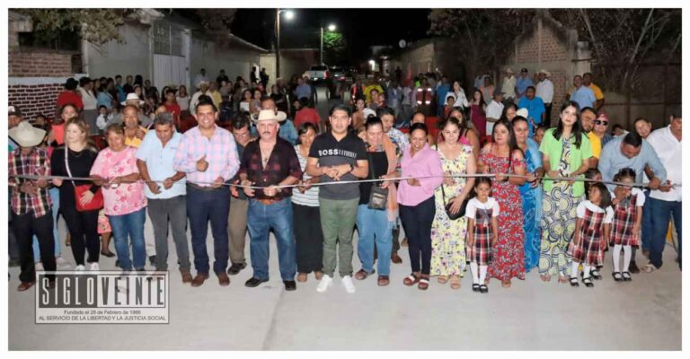 Gobierno municipal de Huetamo le cumple a la tenencia de Turitzio, al inaugurar la pavimentación de importante vialidad