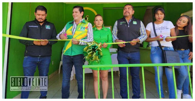 Inauguran Ernesto Núñez y Cornelio Ríos las oficinas del Partido Verde Ecologista de México en Susupuato