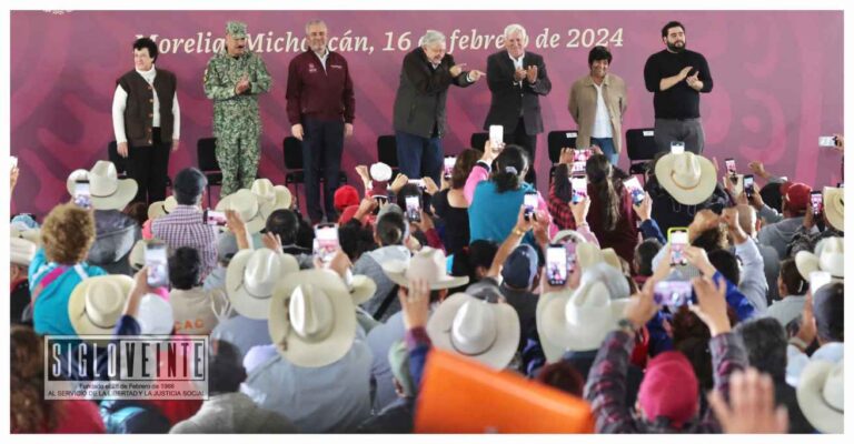 Ramírez Bedolla y López Obrador refrendan apoyo a michoacanos con programas sociales