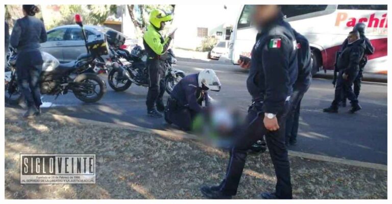 Vehículo arrolla a motopatrullero de la Guardia Civil en el libramiento de Morelia