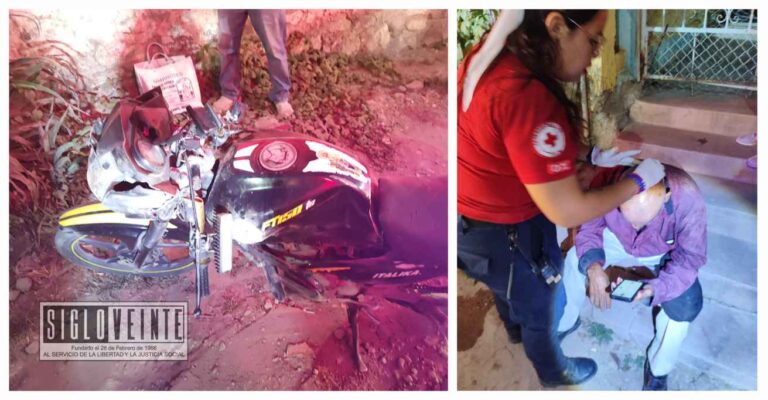 Chofer de taxi es arrollado por una moto en la Avenida Madero Norte de Huetamo