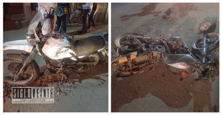 Dos mujeres resultaron con golpes y heridas en la cabeza tras chocar 2 motocicletas en Huetamo