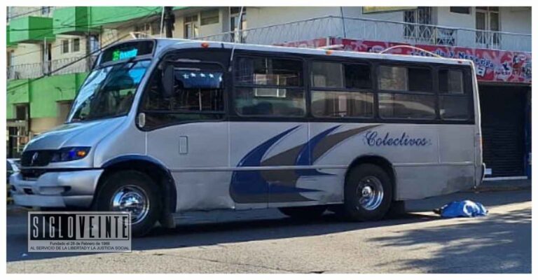 Anciana fallece tras ser arrollada por camión del servicio público en Uruapan