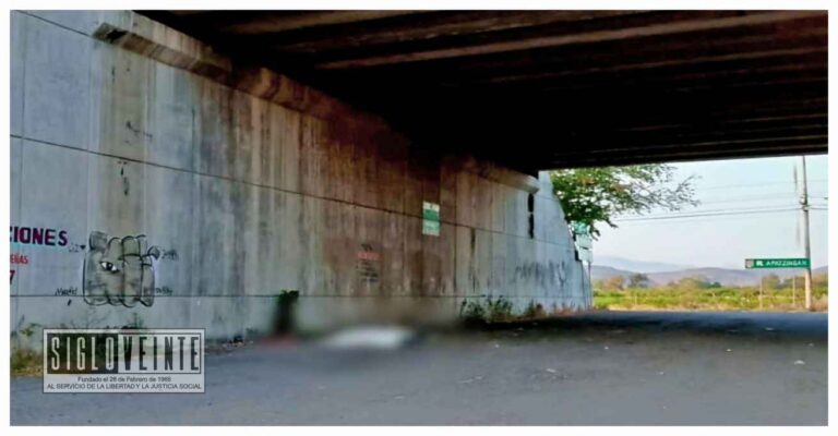 Hallan cadáver con signos de violencia debajo de puente vehicular en Apatzingán