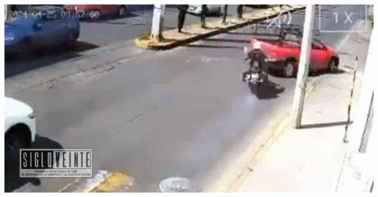 Joven motociclista resulta herido tras colisionar con camioneta en Morelia