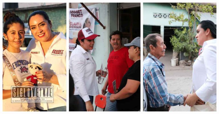 La candidata de Morena, PT y PVEM Anabet Franco continúa con firmeza su campaña política en Huetamo