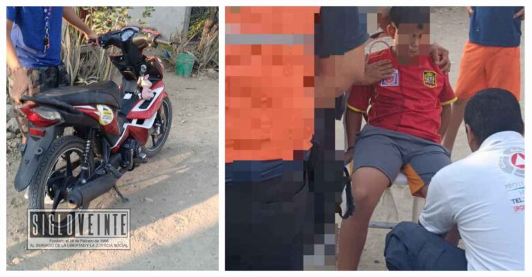 Menor de 12 años sufre accidente en motocicleta en Huetamo, tuvo fractura de tibia y peroné