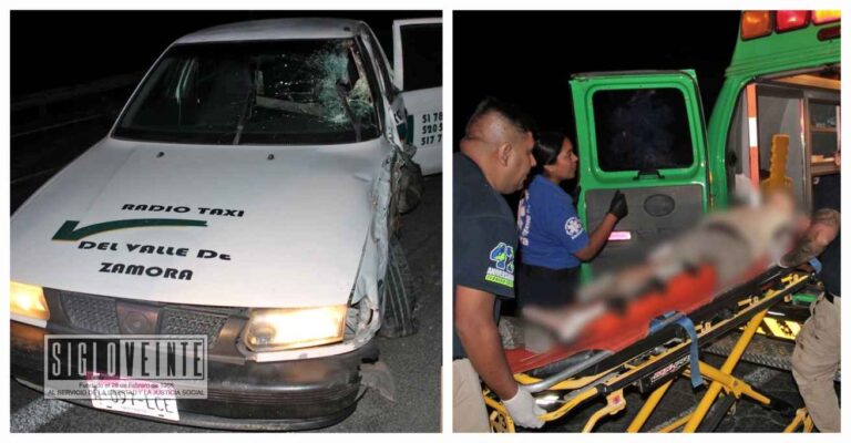 Piloto de moto se amputa un brazo al chocar con vehículo del servicio público en Zamora