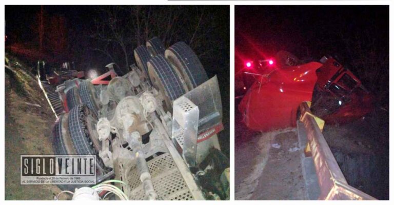 Volcadura de tráiler en la carretera Huetamo-Churumuco deja herido al conductor