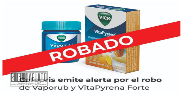 Alerta la SSM por robo de Vaporub y VitaPyrena Forte ya que representan un riesgo para la salud