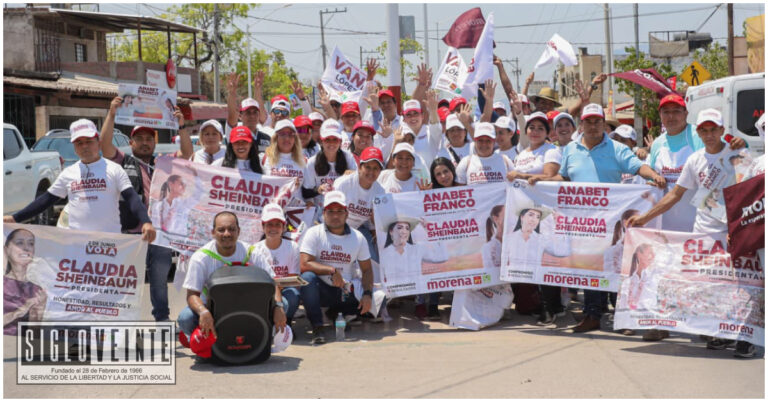 Anabet Franco candidata de la coalición «Sigamos Haciendo Historia en Michoacán», promueve proyecto de continuidad en Huetamo