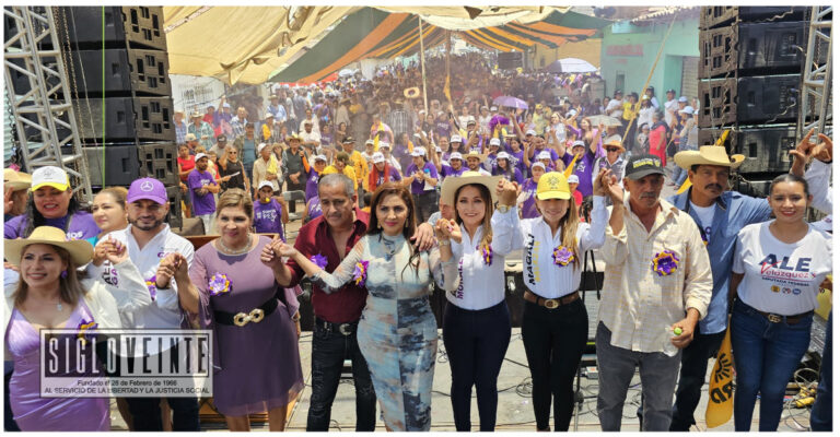 Catalina Pérez Negrón Espinoza concluye su campaña con masivo apoyo de la ciudadanía de Tiquicheo
