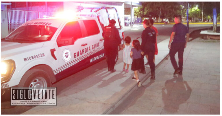 En operativo, la Guardia Civil localiza a dos niñas extraviadas en Apatzingán