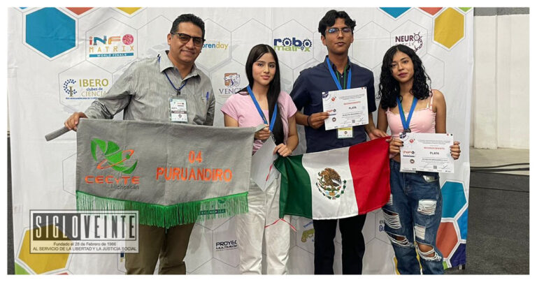Estudiantes del CECYTEM ganan oro y 2 platas en competencia de proyectos científicos celebrada en Guadalajara