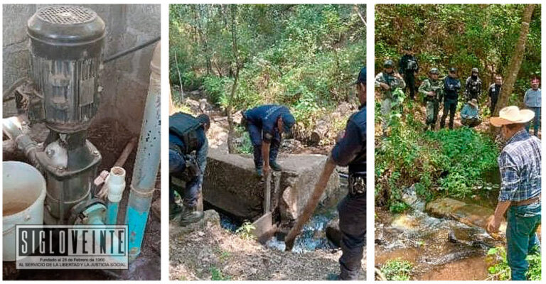 Inicia la Guardia Civil operativos para evitar el robo de agua en el Río Carácuaro