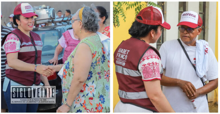 Para promover la continuidad de la 4T, Anabet Franco candidata a diputada local por el distrito 18 recorre el fraccionamiento Los Sauces de Huetamo