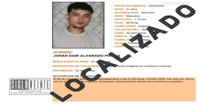 En Huetamo, localiza la FGE a hombre de 21 años reportado como desaparecido