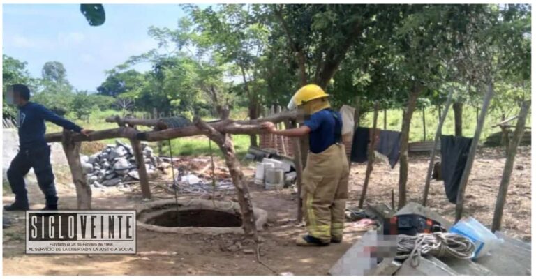 En Tingambato, hombre fallece intoxicado por gas metano en excavación de pozo artesanal