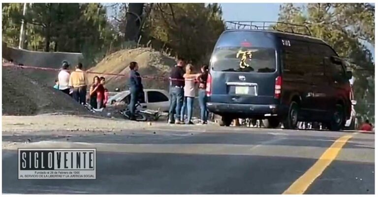 En la carretera Uruapan-Paracho un ciclista fallece y una joven resulta herida tras ser atropellados