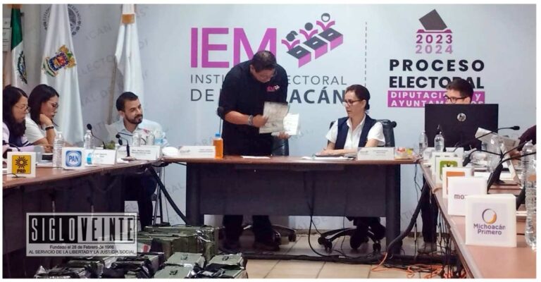 En la sede del Instituto Electoral de Michoacán inicia el conteo de votos del municipio de Tiquicheo
