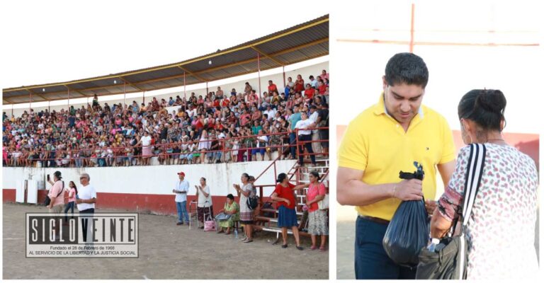 Gobierno municipal de Huetamo fortalece el apoyo a madres de familia con entrega de despensas y mochilas