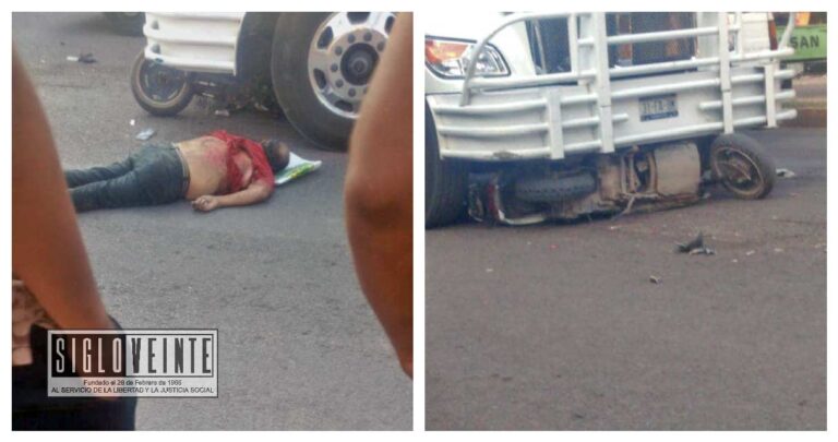 Motociclista gravemente lesionado tras ser arrollado por tractocamión en Ciudad Altamirano