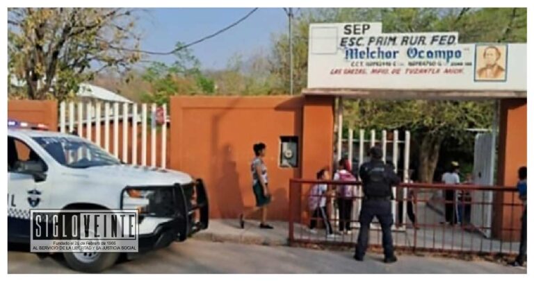 Seguridad Pública de Tuzantla desmiente rumores sobre robo de menores afuera de escuelas