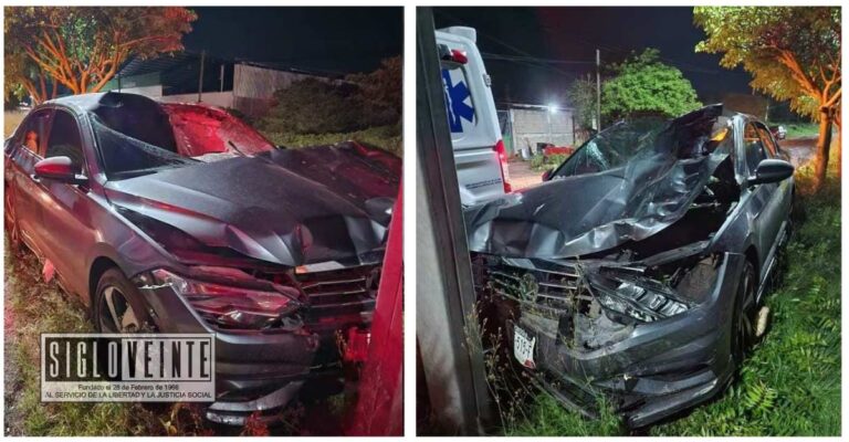 Conductor resulta lesionado al chocar coche y caballo en el Boulevard Ciudad Altamirano-Coyuca de Catalán