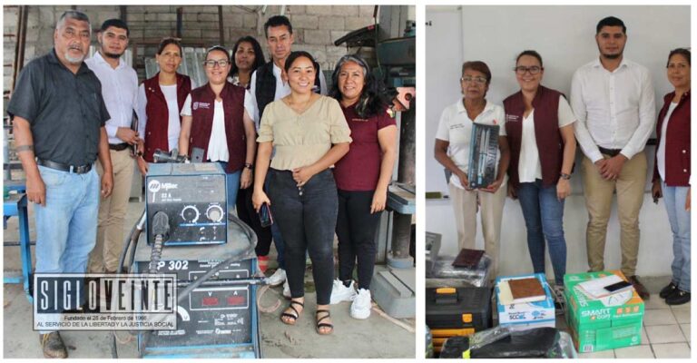 Directora general del ICATMI entrega equipo al Plantel San Lucas y visita Acción Móvil en Huetamo