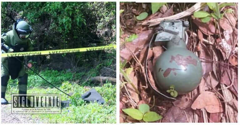 Encuentran y neutralizan granada activa en el municipio de Parácuaro
