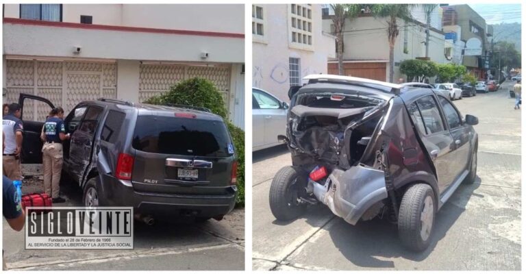 Hombre de la tercera edad resulta lesionado al chocar su camioneta con otro automóvil en Morelia