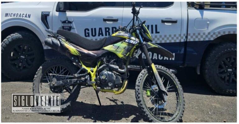 La SSP recuperó una motocicleta con reporte de robo en Huetamo