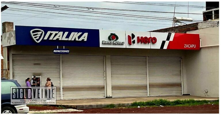 Sujeto armado asalta Banco Azteca en Zacapu y es abatido por la policía