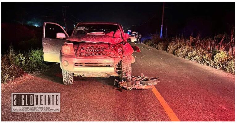 Un motociclista pierde la vida al ser arrollado por una camioneta