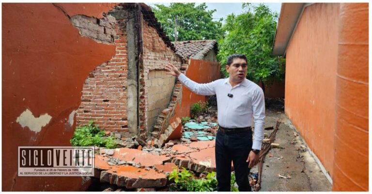 Ayuntamiento de Huetamo inicia la reparación de bardas perimetrales en dos escuelas primarias