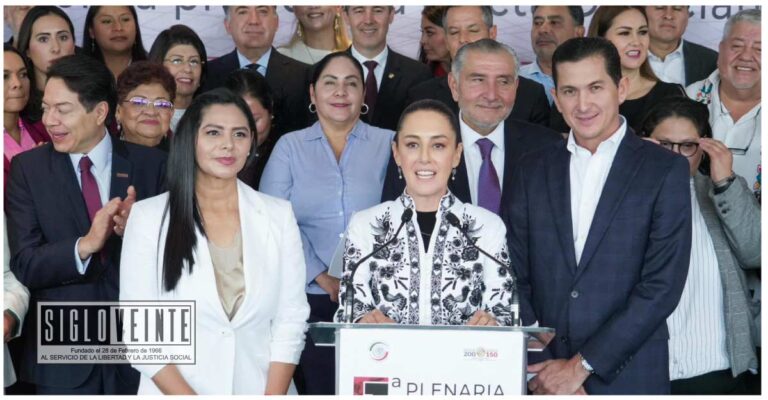 Claudia Sheinbaum celebra bancada histórica de Morena con 66 senadores y senadoras