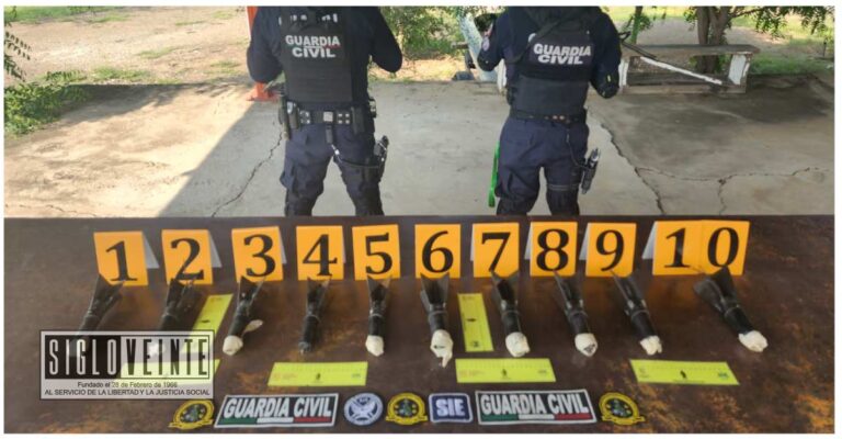 En Apatzingán, la SSP localiza campamento y desactiva 10 artefactos explosivos para ser explotados en drones