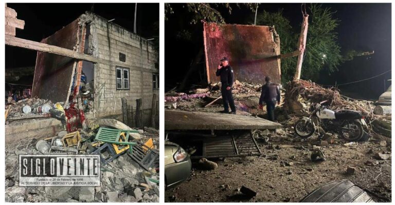 Explosión de tanque de gas en Carácuaro deja cinco heridos y considerables daños materiales