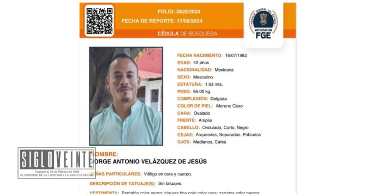 Hombre reportado como desaparecido es encontrado sin vida en la cajuela de un vehículo en Uruapan