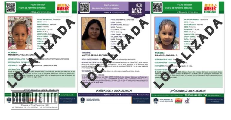 La FGE localiza sanas y salvas a mujer y sus 3 hijos reportados como desaparecidos en Apatzingán