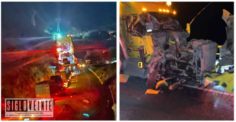 Accidente entre tráileres en los límites de Michoacán y Guerrero provoca cierre total de la carretera